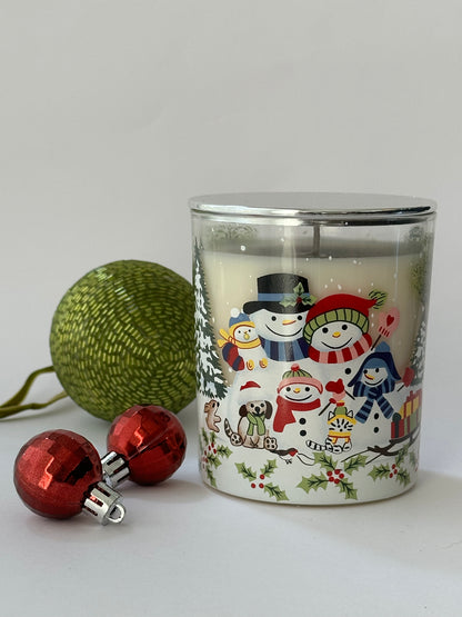 Snowman Family Fun Soy Candle 300g